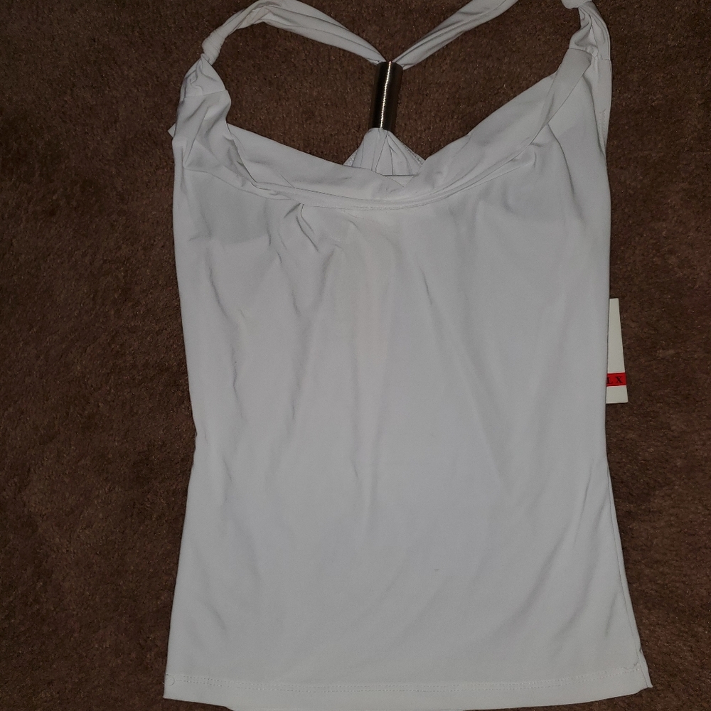 Lvl X white halter top